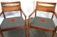 Mid Century Dining Chairs Industrial Swiss Army Blanket Style Danish Vtg Walnut 1900-1950 photo 1