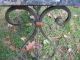 Antique Wrought Iron Marble Top Art Deco Table Orig Paint 1900-1950 photo 7