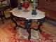 ✿✿ 1860 ' S Walnut Center Hall Turtle Top Parlor / Banquet / Gwtw Lamp Table ✿✿ 1800-1899 photo 7