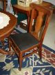 Antique Round Oak Claw Foot Table With 4 Chairs 1900-1950 photo 3