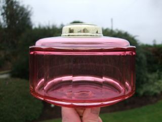 Victorian Cranberry / Ruby Oil Lamp Font photo