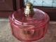 Victorian Cranberry / Ruby Oil Lamp Font Lamps photo 1
