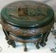 Antique Chinese Hand Carved Wood Tea,  Coffee Table With 4 Matching Carved Chairs 1900-1950 photo 3