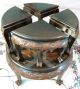 Antique Chinese Hand Carved Wood Tea,  Coffee Table With 4 Matching Carved Chairs 1900-1950 photo 8