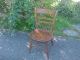 Vintage Hitchcock Stenciled Side Chair Thumb Back / Spindles (trucker Available) Post-1950 photo 2