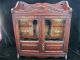 Antique Oak Smoking Pipe Cabinet Tabletop W/ Humidor Beveled Glass 1900-1950 photo 4