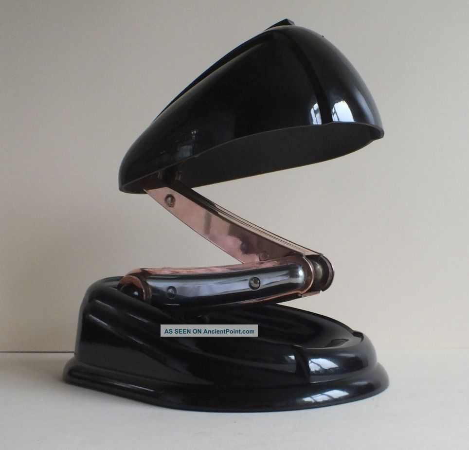 Very Rare French Art Deco Black Bakelite Jumo Lamp Bolide Perfect Condition Art Deco photo