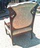 @@@antique Oversized Chair W/original Casters,  Carved Wood Gorgeous @@ Other photo 1