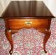 Vintage Cherry Queen Anne Side/ End Tables,  Drawers Pair Post-1950 photo 4