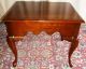 Vintage Cherry Queen Anne Side/ End Tables,  Drawers Pair Post-1950 photo 5