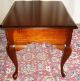 Vintage Cherry Queen Anne Side/ End Tables,  Drawers Pair Post-1950 photo 6