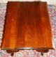 Vintage Cherry Queen Anne Side/ End Tables,  Drawers Pair Post-1950 photo 7