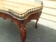 50585 Antique French Inlaid Carved Coffee Table With Gallery 1900-1950 photo 3