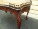 50585 Antique French Inlaid Carved Coffee Table With Gallery 1900-1950 photo 5