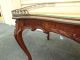 50585 Antique French Inlaid Carved Coffee Table With Gallery 1900-1950 photo 7