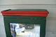 Old Wall Cupboard,  Old Green And Red Paint Estate Sale Find Primitives photo 5