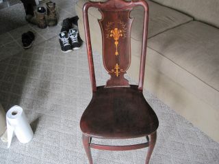 Antique Chair Cherry? Dining Room W/ Inlay photo