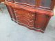 51042 Antique Mahogany China Cabinet Curio With Reverse Bow Glass Door 1900-1950 photo 1