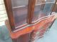51042 Antique Mahogany China Cabinet Curio With Reverse Bow Glass Door 1900-1950 photo 4