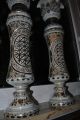 Magnificent And Giant Pair Of Antique Bohemian Overlay Glass Oil Lamp Lamps photo 7