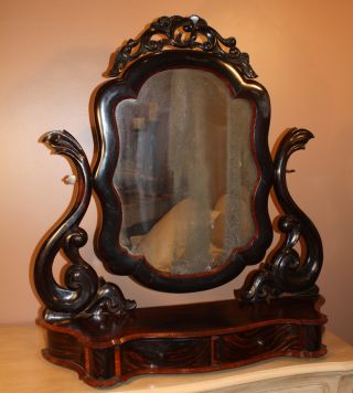 Dresser Mirror From Annesdale Estate Memphis Antique Possibly Rosewood photo
