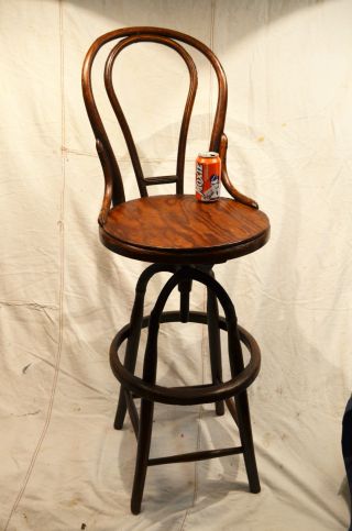 Antique Heywood Brothers Bookkeepers Chair Drafting Stool Cast Iron photo
