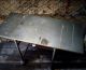 Old Industrial Metal Factory Table,  Antique/vtg Drop Leaf Steel Work Side 1900-1950 photo 1