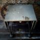 Old Industrial Metal Factory Table,  Antique/vtg Drop Leaf Steel Work Side 1900-1950 photo 4