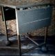 Old Industrial Metal Factory Table,  Antique/vtg Drop Leaf Steel Work Side 1900-1950 photo 6