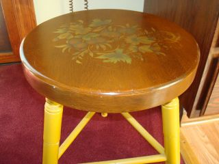 Hitchcock Thanksgiving Harvest Milking Footstool Stool Ottoman Bench Seat Chair photo
