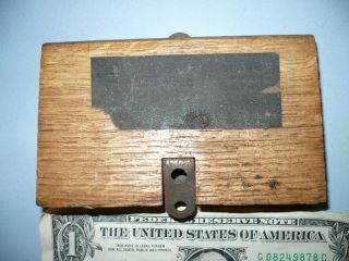 Antique Wood Oak Card File Cabinet Drawer Divider Part photo