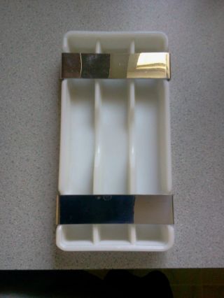 American Cabinet Company Milk Glass Dental Tray photo