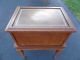 Antique Mahagony End Table With Leather Top 1900-1950 photo 2