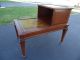 Antique Mahagony End Table With Leather Top 1900-1950 photo 3