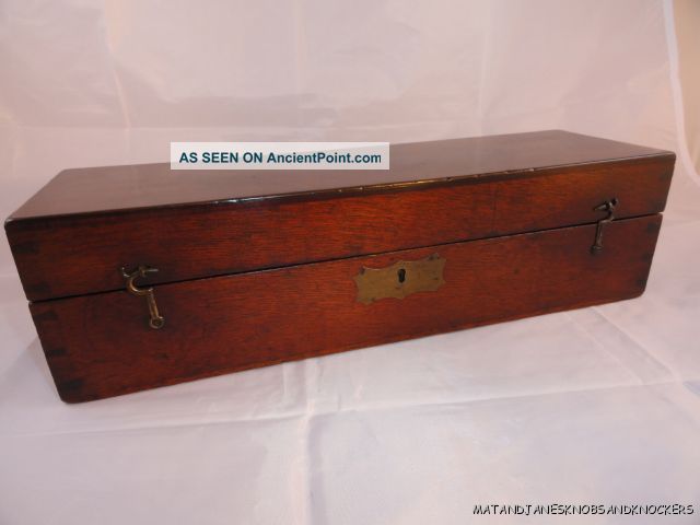 Good Quality Victorian Mahogany Box Scientific Instrument Box Brass Inlaid Boxes photo