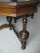 1927 Dated Solid Wood Dark Walnut Finish Kitchen Dining Table,  Jacobean,  Chicago 1900-1950 photo 1