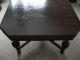 1927 Dated Solid Wood Dark Walnut Finish Kitchen Dining Table,  Jacobean,  Chicago 1900-1950 photo 3