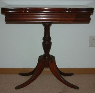 Mahogany Fold Out End Side Table.  1930 ' S Good Condition photo