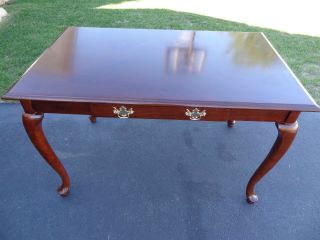 One Drawer Mahagony Console Table With Queen Legs photo
