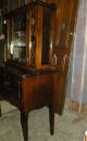 Antique Wavy Glass Dining Room China Display Cabinet Hutch Mahogany Walnut 1900-1950 photo 2