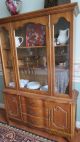 Bassett Cherry French Ctry Dr Set,  Table W/4 Chairs & Glass Front China Cabinet Post-1950 photo 1