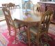 Bassett Cherry French Ctry Dr Set,  Table W/4 Chairs & Glass Front China Cabinet Post-1950 photo 6