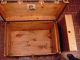 Refinished Flat Top Steamer Trunk Antique Chest With Working Lock & Key & Tray 1800-1899 photo 7