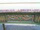 50141 Vintage Paint Decorated Marble Top Low Console Table W/drawer 1900-1950 photo 4