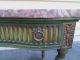 50141 Vintage Paint Decorated Marble Top Low Console Table W/drawer 1900-1950 photo 5