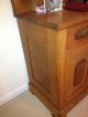 Antique Primative Oak Wash Basin Stand Cabinet Vanity Early Mid - 1900 Excellent 1900-1950 photo 1