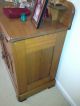 Antique Primative Oak Wash Basin Stand Cabinet Vanity Early Mid - 1900 Excellent 1900-1950 photo 2