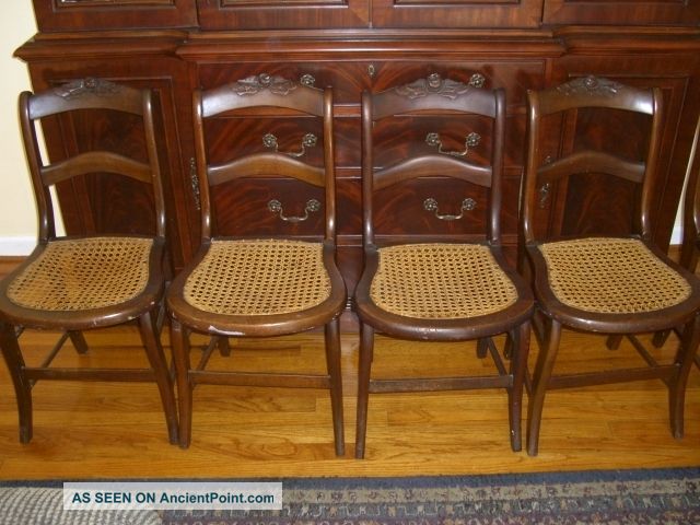 Rose Back Chairs With Cane Seats 1900-1950 photo