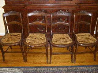 Rose Back Chairs With Cane Seats photo