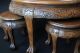 Antique Chinese Hand Carved Rosewood Tea Table,  4 Matching Carved Stools 1900-1950 photo 5
